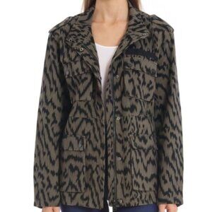 Avec Les Filles Ikat Print Cotton Cargo Jacket - Like new